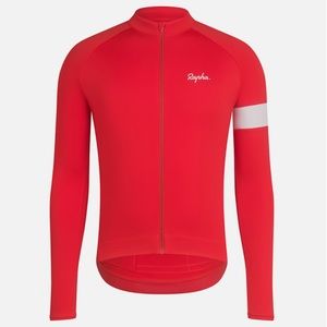 Rapha men’s medium core long sleeve jersey in red